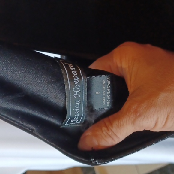 Jessica Howard Midi Dress - Size 8, Black & white with lilac accents - Picture 6 of 7